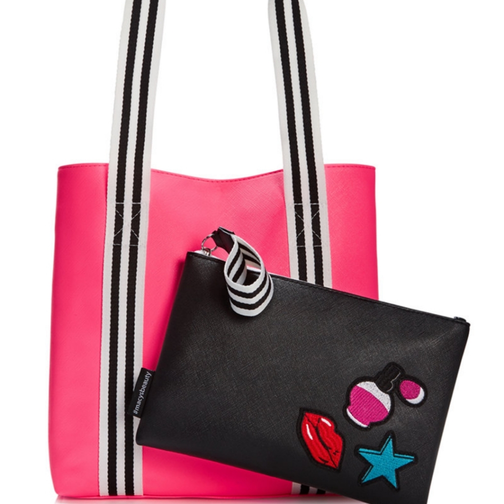 Brand New Tote With Mini With Cosmetics Bag